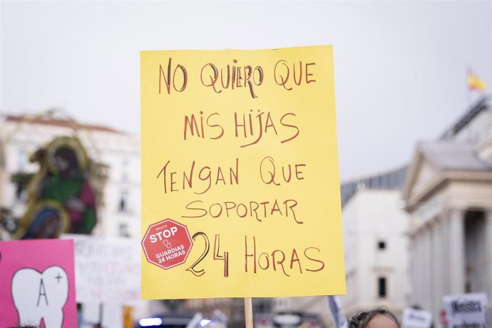 Un cartel visto durante la manifestación de médicos de Madrid
