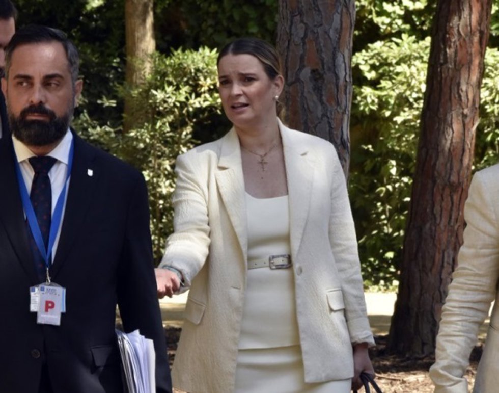 El jefe de gabinete, Alejandro Jurado, y la presidenta del Govern, Marga Prohens.