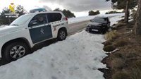 Rescatadas cuatro personas, una menor, atrapadas en su coche por la nieve en Gérgal (Almería)