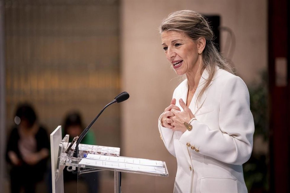 Archivo - La vicepresidenta segunda y ministra de Trabajo, Yolanda Díaz, 
