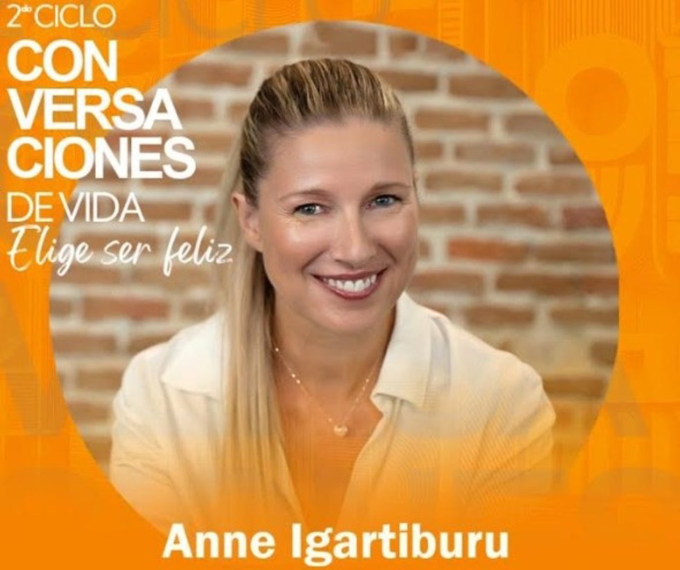 Cartel de la conferencia de Anne Igartiburu.