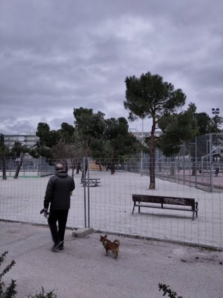 Archivo - Asociación de Vecinos de Aluche alerta de la cubrición con cemento del suelo del parque