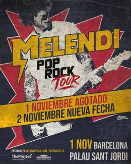 Cartell dels concerts de Melendi a Barcelona