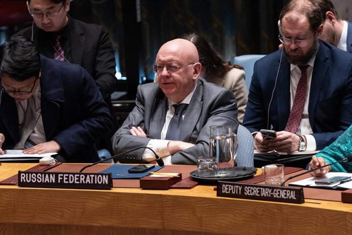 Archivo - El embajador de Rusia ante Naciones Unidas, Vasili Nebenzia