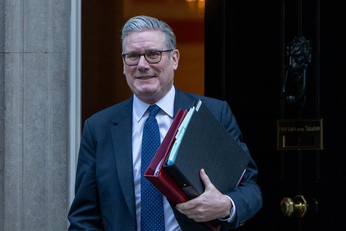 January 14, 2026, London, England, United Kingdom: UK Prime Minister KEIR STARMER leaves 10 Downing Street in London to attend Prime Minister's Questions (PMQs) in the House of Commons.