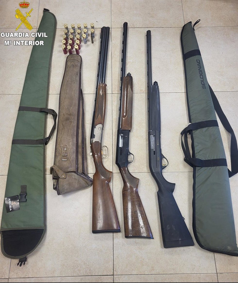 Armas decomisadas.