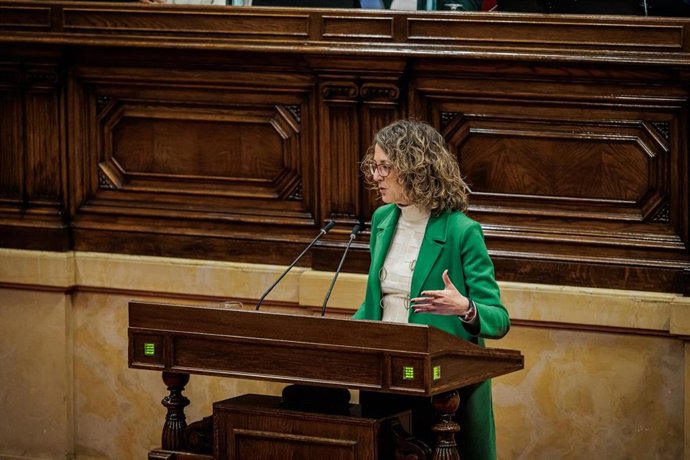 Archivo - La exconsellera de Igualdad y Feminismos del Govern y diputada de ERC, Tània Verge, en el Parlament