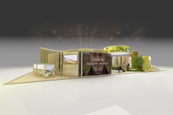 Recreación digital del stand de Navarra en Fitur.