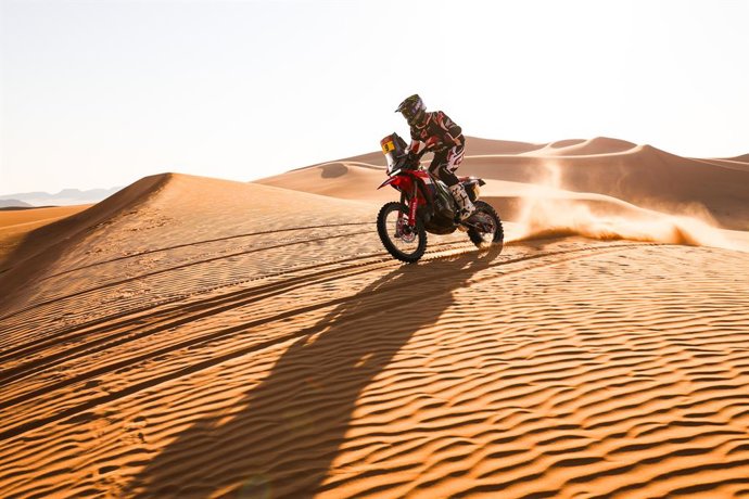 09 BRABEC Ricky (usa), Monster Energy Honda HRC, Honda, Rally GP, FIM W2RC, action during the Stage 8 of the Dakar 2026, on January 12, 2026 around Wadi Ad-Dawasir, Saudi Arabia - Photo Antonin Vincent / DPPI