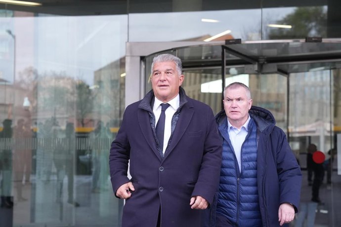 El president del FC Barcelona, Joan Laporta, a la Ciutat de la Justícia