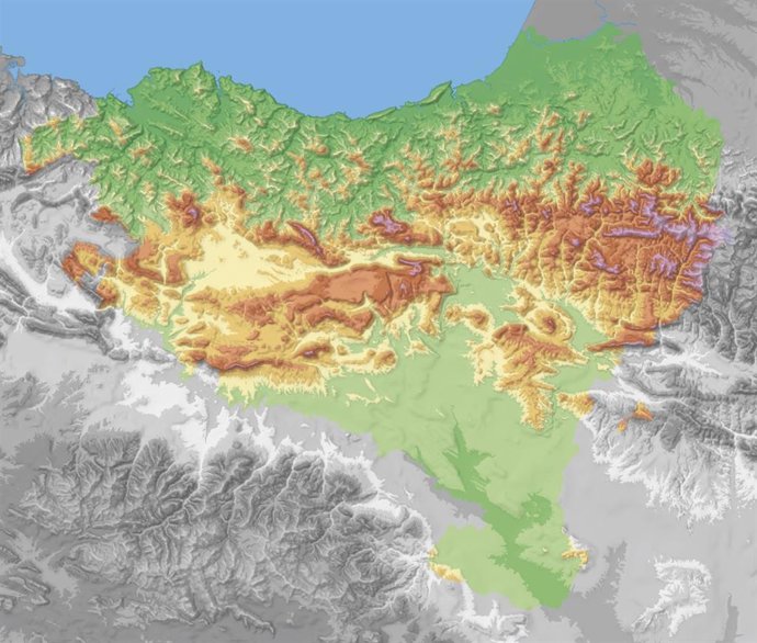 Euskal Herriko mendi-multzoen mapa