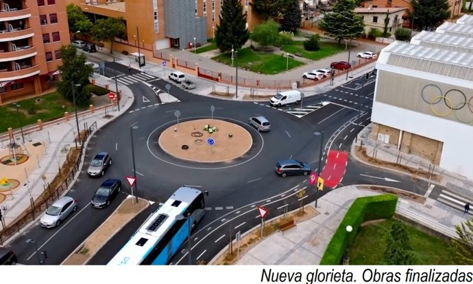 Glorieta tras las obras de integración en Soria.