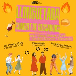 Cartel de la 'llonguetada' combativa de MÉS per Palma.