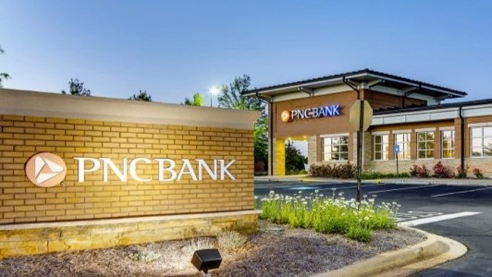 Archivo - Oficina del banco estadounidense PNC Financial.