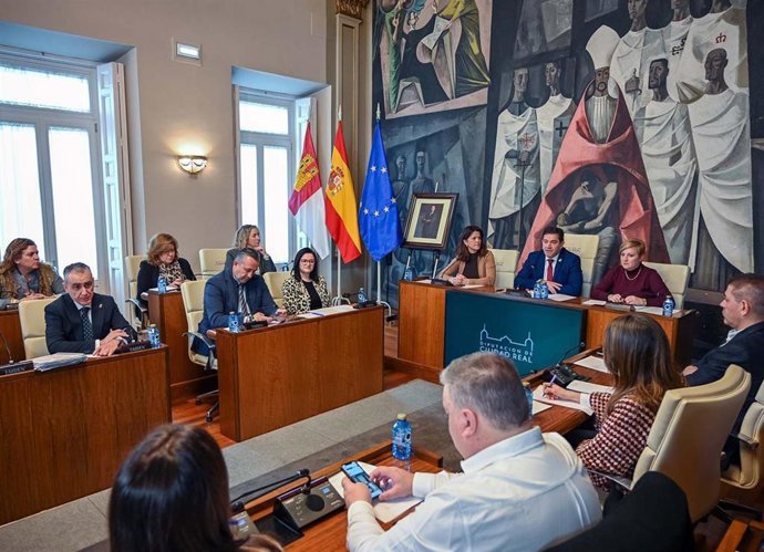 Celebración del pleno de la Diputación.