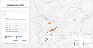 Imagen del mapa interactivo donde encontrar empresas innovadoras.