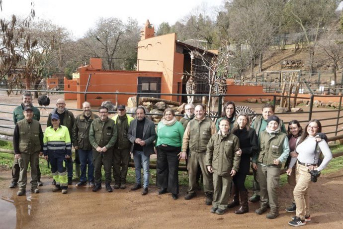 Personal del Centro de Conservación Zoo de Córdoba, que bate su récord de visitas durante el año 2025, superando la cifra de los 118.000 por primera vez desde que hay registros.