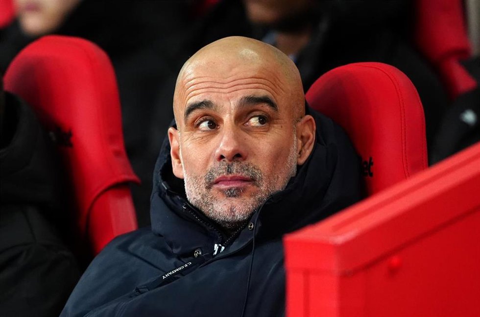 El entrenador del Manchester City y exjugador del F.C. Barcelona, Pep Guardiola