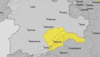 Avisos de nivel amarillo este sábado en Segovia