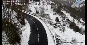 La nieve afecta a 52 carreteras de ocho provincias este sábado por la mañana