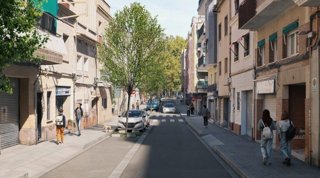 Imatge d'una dels carrers del barri de Porta
