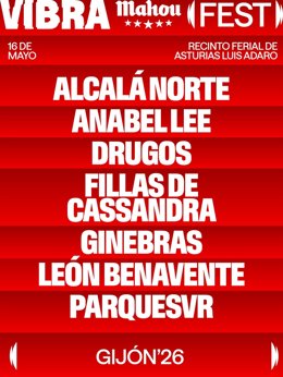 Cartel de Vibra Mahou Fest Gijón 2026