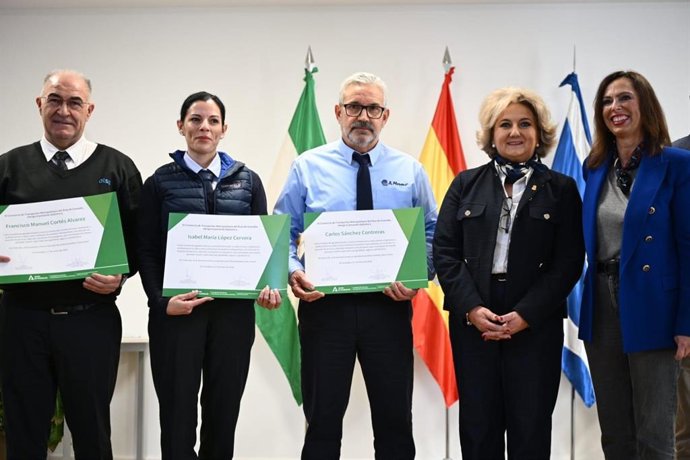 La consejera de Fomento, Articulación del Territorio y Vivienda de la Junta de Andalucía, Rocío Díaz, en el acto celebrado en la Casa de la Cultura de Vegas del Genil (Granada).