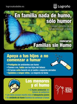El Ayuntamiento de Logroño lanza el concurso 'Familias sin Humo' para fomentar hogares libres de tabaco