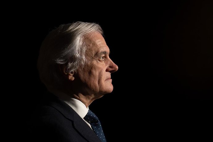 El presidente de la Confederación Empresarial de Madrid-CEOE (CEIM), Miguel Garrido, en una entrevista con Europa Press.