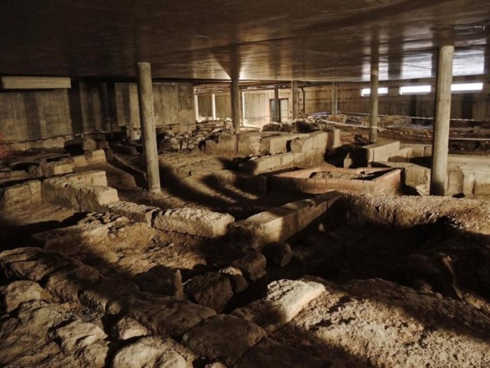 Yacimiento arqueológico del Círculo Católico en Huesca.
