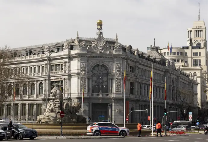 Fachada del Banco de España, a 1 de abril de 2025, en Madrid (España).