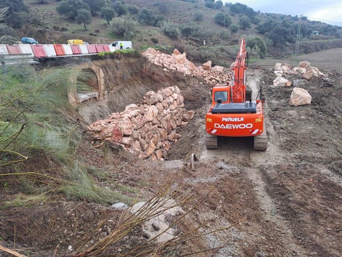 Imagen de las obras en las carreteras.