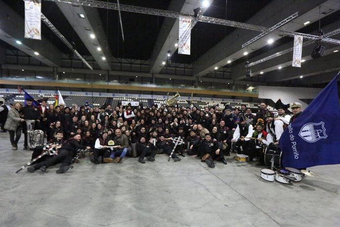 La rondalla Atios vence en el certamen organizado en el Instituto Ferial de Vigo (Ifevi), a 18 de enero de 2026.