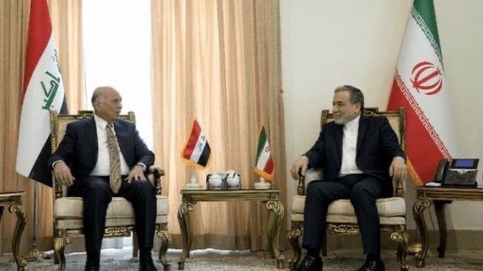 Abbas Araqchi y Fuad Huseín en Teherán