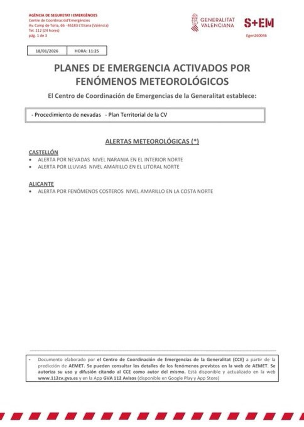 Avisos meteorológicos