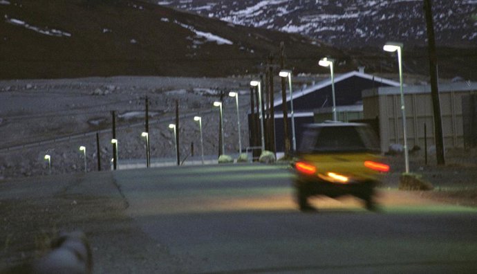 Archivo - January 19, 2025, Kangerlussuaq, Greenland: Greenland:  The town of Kangerlussuaq, in southern Greenland. The town's economy centers on the airport there, which is also used as a US Air Force base. .The thin strip of land hugging the coast is th