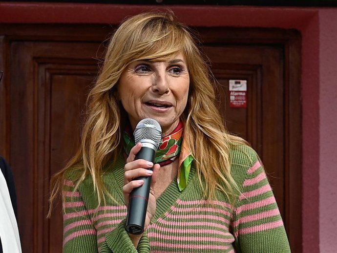 Alejandra Botto durante la bendición San Antón 2026 en la Fundación El Arca de Noé a 18 de Enero de 2026 en Morata de Tajuña, Madrid (España).