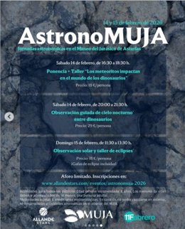 Cartel de las jornadas 'AstronoMUJA'.