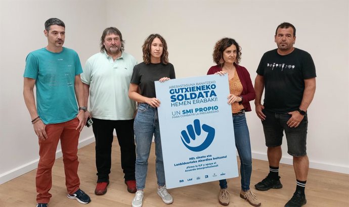 Archivo - ELA, LAB, ESK, Steilas, Etxalde eta Hiruko ordezkariak