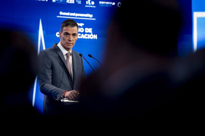 El presidente del Gobierno, Pedro Sánchez, interviene durante la clausura de la XVI edición del foro financiero internacional 'Spain Investors Day', a 15 de enero de 2026, en Madrid (España). 