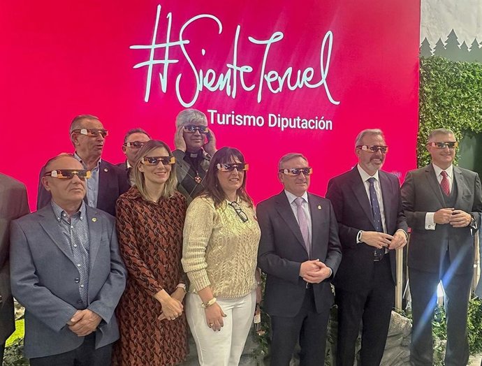 Imagen de la presentación de la oferta turística de Teruel el año pasado en Fitur.