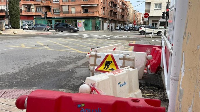 Averiá de la red de suminitro de agua en Calahorra