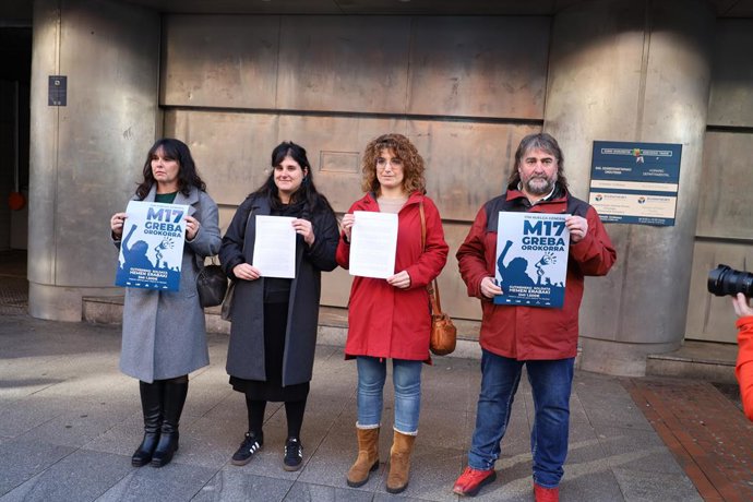 ELA, LAB, Steilas, Hiru eta Etxalde sindikatuek lanbide arteko gutxieneko soldata propio baten aldeko martxoaren 17rako greba orokorraren deialdia erregistratu dute