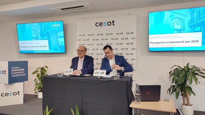 El presidente de la Cecot, Xavier Panés, y el secretario general, Oriol Alba.