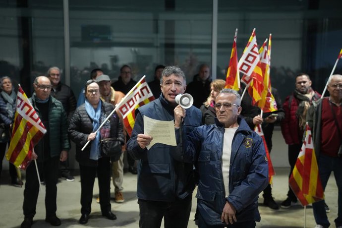 Concentració dels pescadors en vaga a Barcelona