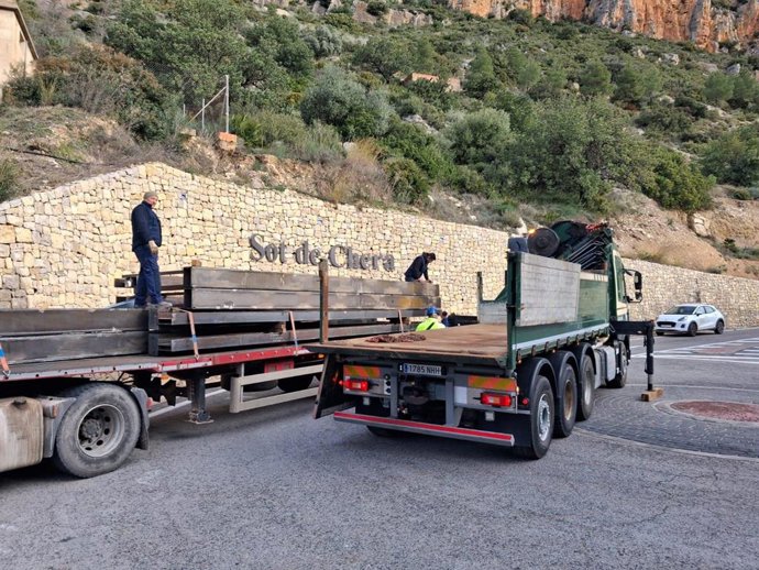 Traslado de las pasarelas