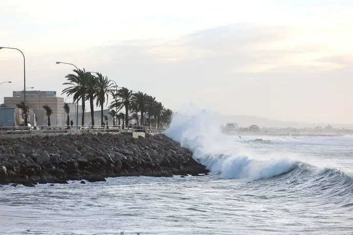 Fuerte oleaje en Palma de Mallorca
