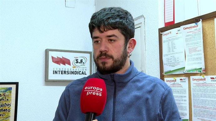 El responsable de comunicación del Sindicato Ferroviario, Joan Rodríguez