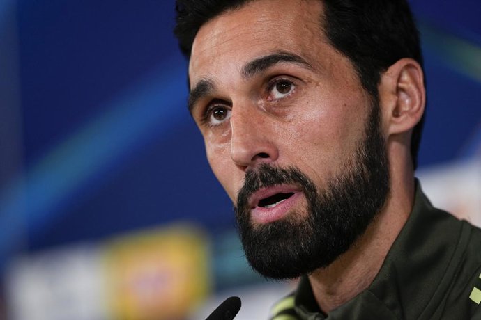 Alvaro Arbeloa, head coach of Real Madrid, attends his press conference during the training day of Real Madrid ahead the UEFA Champions League 2025/26 League Phase MD7 football match against AS Monaco at Ciudad Deportiva Real Madrid on January 19, 2026, i