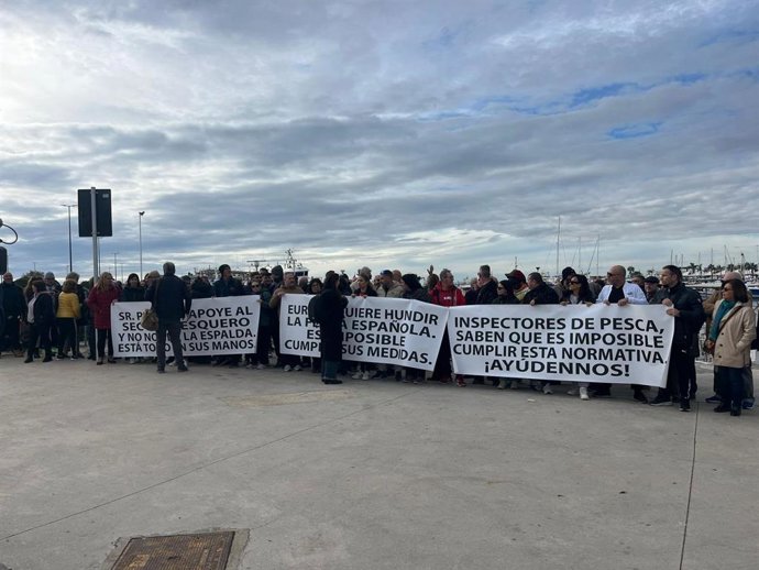 Protesta en Santa Pola por el nuevo Reglamento de Control de Pesca de la Unión Europea (UE)